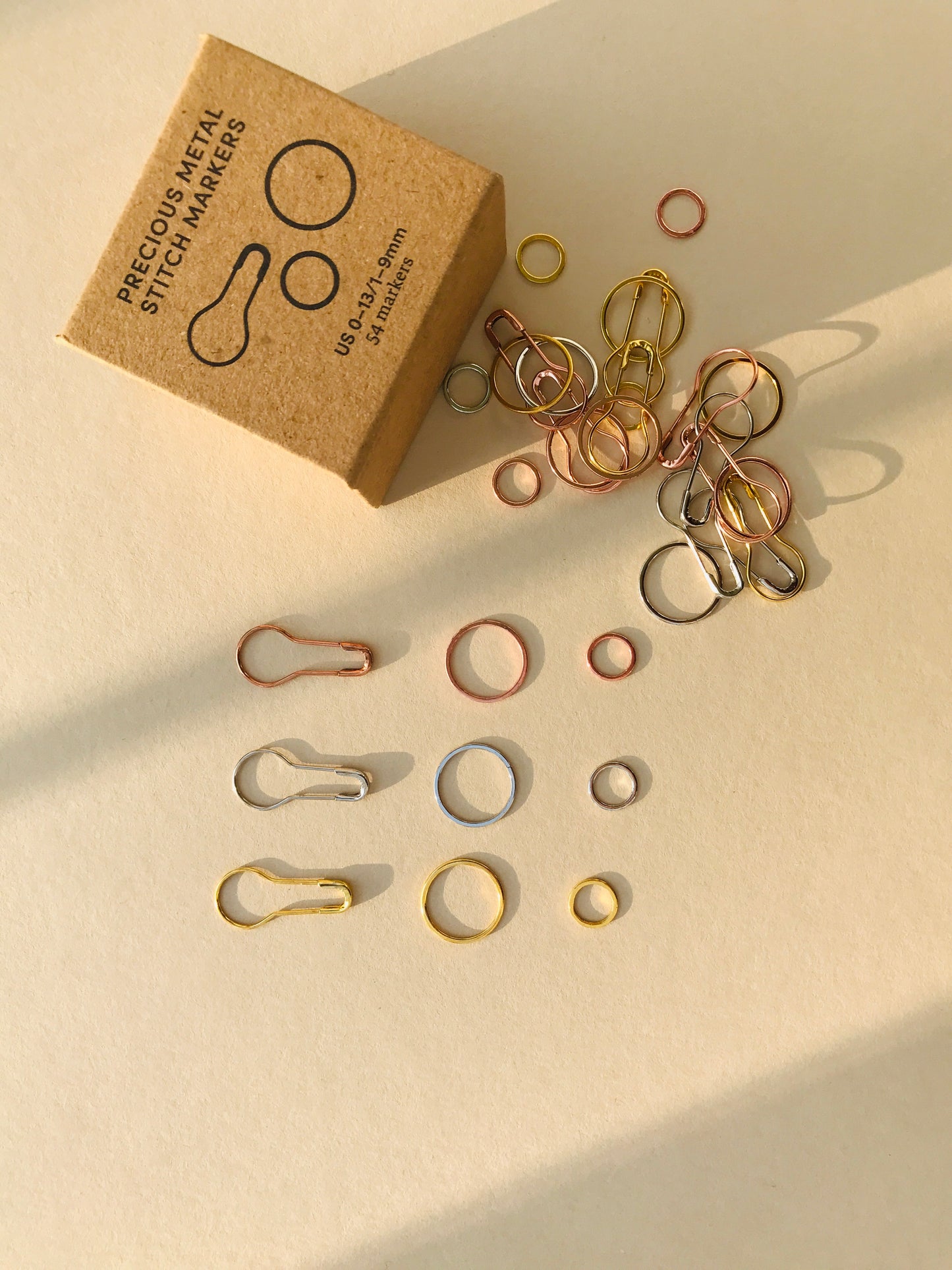 Special stainless steel stitch markers from COCOKNITS